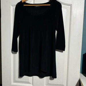 Sympli A-Line  3/4 Sleeve long shirt Black Size 6